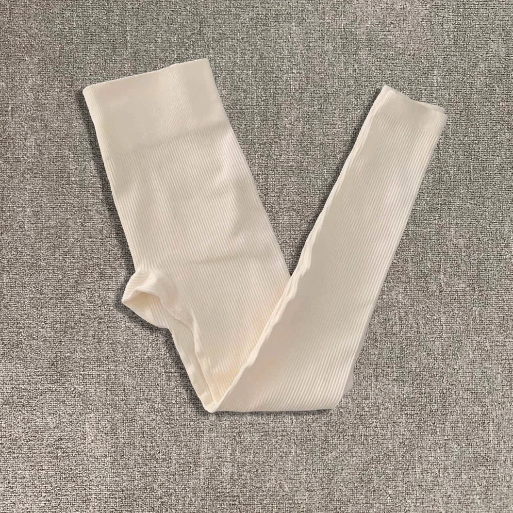 Stickade Träningsleggings för Dam med Hög Midjasual Workout Outdoor Pnats