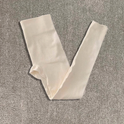 Stickade Träningsleggings för Dam med Hög Midjasual Workout Outdoor Pnats