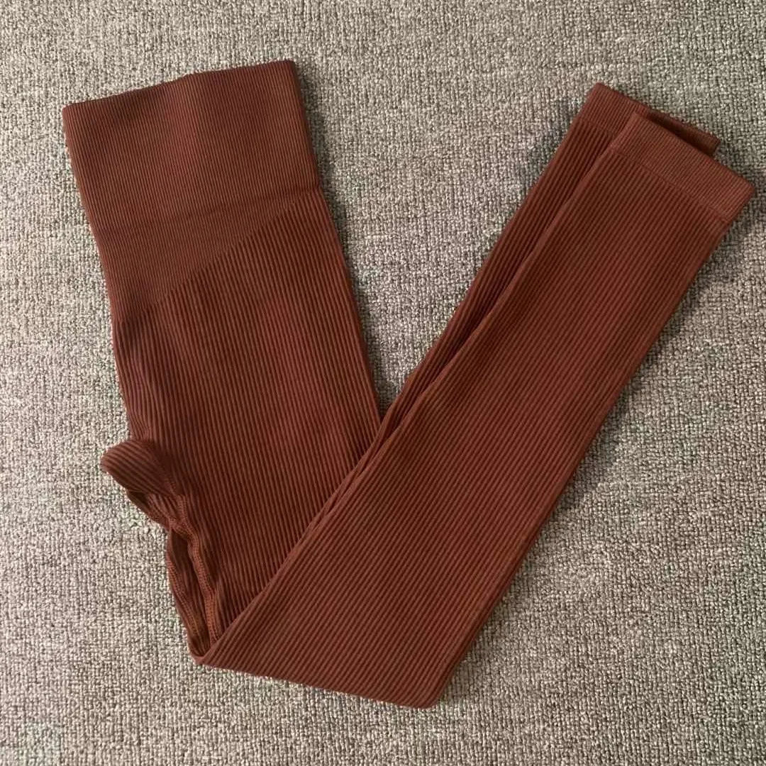 Stickade Träningsleggings för Dam med Hög Midjasual Workout Outdoor Pnats